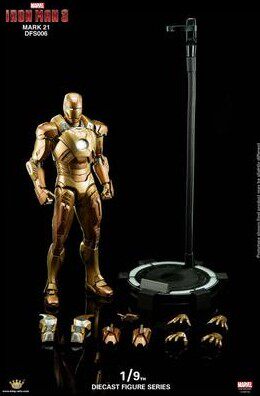 kingarts king arts ka 1:9 钢铁侠mk21 土豪金限定特价全新现货