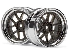 HPI DY-CHAMPION 26MM WHEEL (CHROME/BRONZE/6MM OS/2PCS)113090
