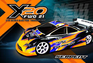 serpent 特价Medius X20FWD 21 carbon 1/10 EP 400043