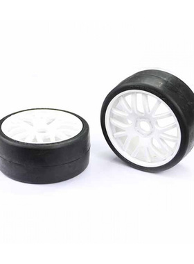 Arrowmax 1/8 GT Tire Medium Glued  White (2) AM-042702