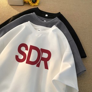 2025夏季新款麂皮绒短袖T恤潮流  星座301D-1-JX0840-P28图片