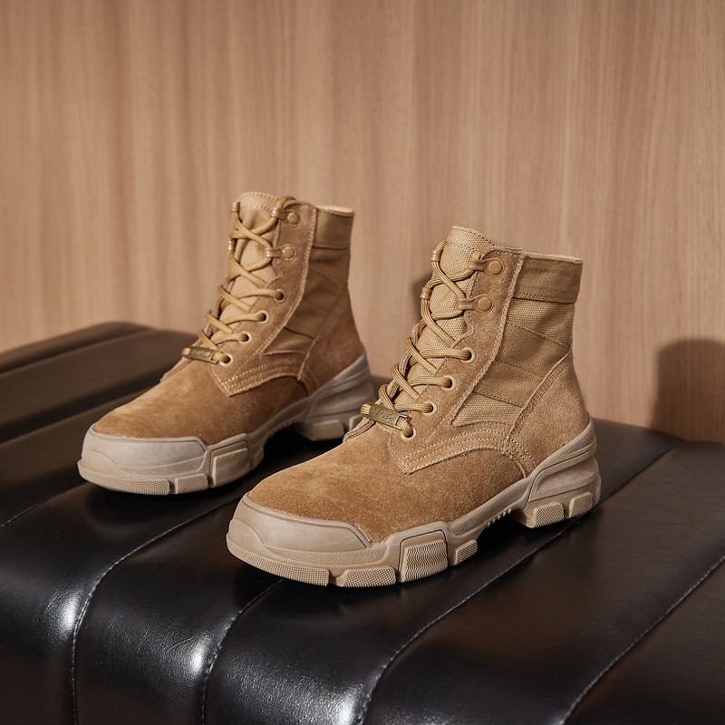 帆布马丁靴女2025新款夏季薄款复古户外登山鞋沙漠靴真皮厚底短靴,女鞋,马丁靴,淘宝优惠券,粉丝福利购,淘宝优惠卷