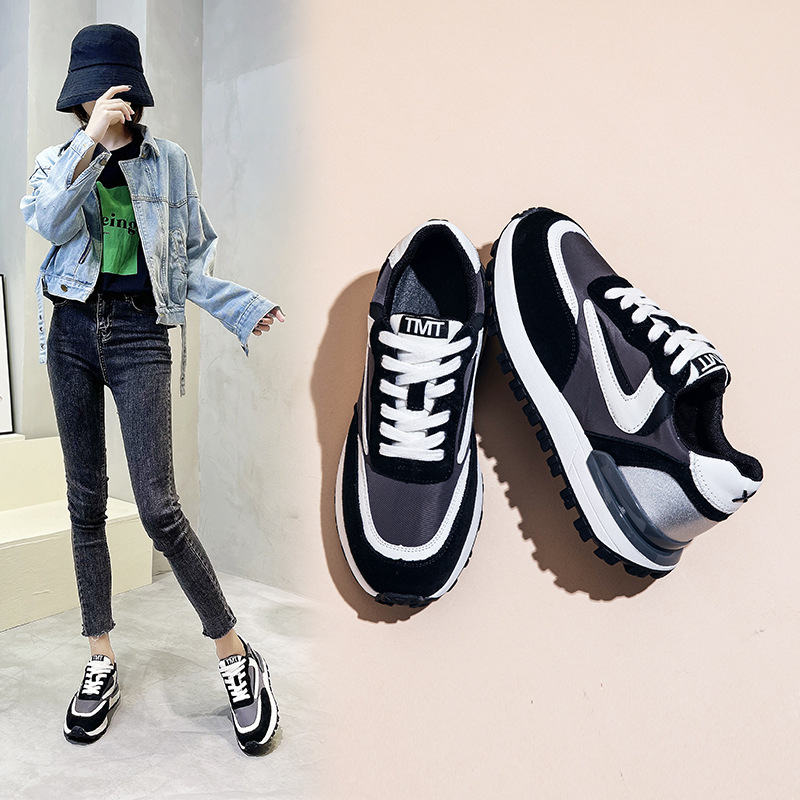 阿甘鞋女真皮透气百搭运动老爹鞋