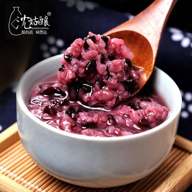 沈姑酿糯米酒酿醪糟月子米酒黑米手工农家自酿发酵黑糯米口味550g