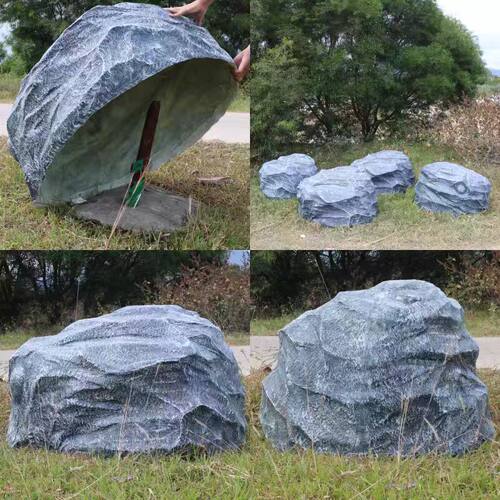 玻璃钢石雕井盖石装饰品