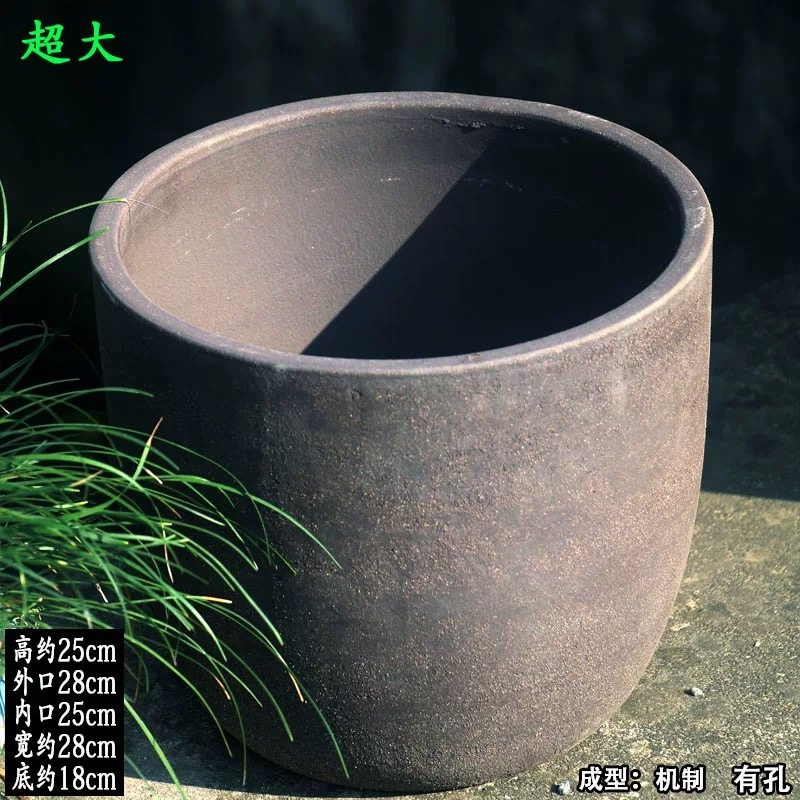 宜兴无釉透气吸水陶土盆多肉盆大口径粗陶瓦盆兰花三角梅种菜花盆