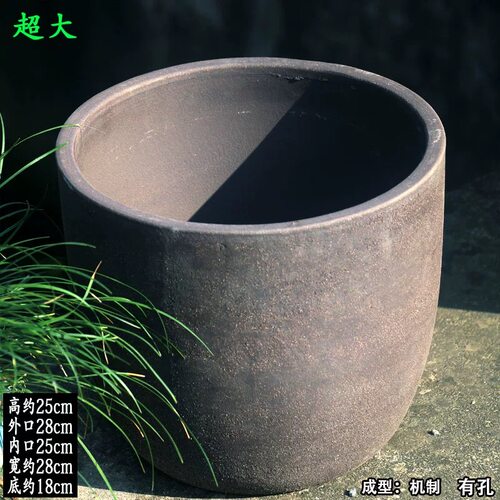 宜兴无釉透气吸水粗陶瓦盆大口径