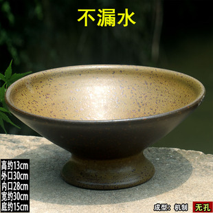 无孔水培植物花盆大口径水仙铜钱草水养陶瓷花盆蕨类植物绿萝花盆