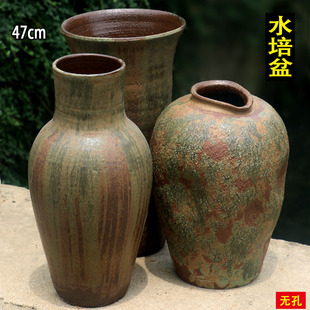 富贵竹花盆无孔水培花瓶花器插花筒干花扦插龙柳花瓶陶瓷民宿花盆