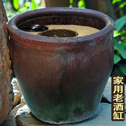 特大号酿酒缸家用大号米缸储酒坛发酵醋缸酒坛米酒罐老款土陶酒罐