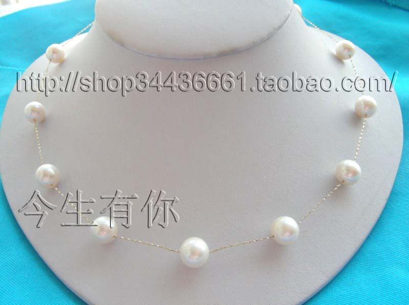 今生有你天然10mm白色珍珠项链七星链14K金正圆颈饰女妈妈礼物,珠宝/钻石/翡翠,颈饰,淘宝优惠券,粉丝福利购,淘宝优惠卷