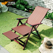 午憩宝藤椅躺椅折叠午休家用老人靠背凉竹椅子午睡休闲 懒人阳台