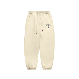 加绒重磅休闲运动卫裤 Eblishungi潮牌秋冬男士 圆弧LOGO印花美式