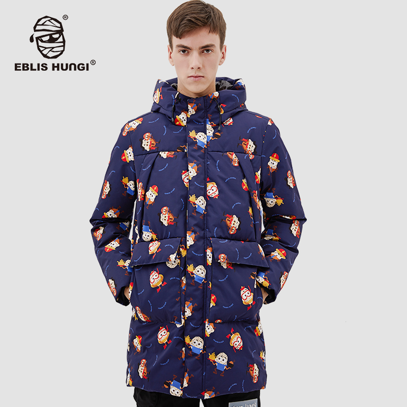 Eblishungi设计国潮连帽羽绒服