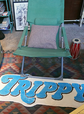 TRIPPY 原创设计 美式复古LOGO幻 客厅长条床边毯 加厚仿羊绒地毯