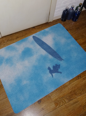 TRIPPY原创设计 冲浪落水 长板 浴室入户门垫 防水除尘丝圈地毯