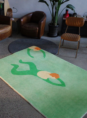 TRIPPY 原创设计 午后池塘 客厅地垫书房地垫 加厚仿羊绒方形地毯