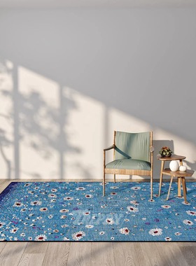 TRIPPY原创设计 南法假日小雏菊花朵 浪漫松弛感田园复古客厅地毯