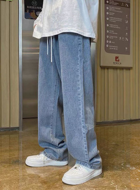 青少年13-15岁BMOB牛仔裤松紧复古时尚显瘦裤子小码男裤S休闲裤