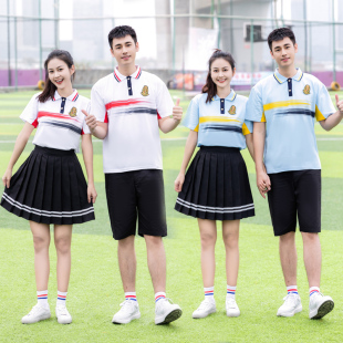 校服套装短袖小学生毕业拍照服幼儿园初中生班服夏季运动会表演服