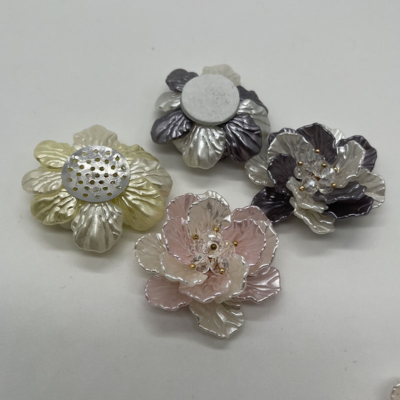 新款时尚配饰钻石珍珠玫瑰鞋花装饰扣优雅鞋饰品配件