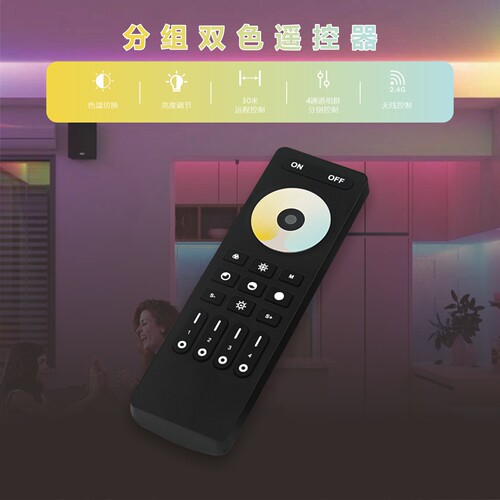 2.4G无线LED灯调色器双色遥控