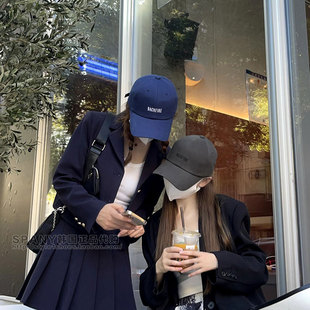 字母遮阳棒球帽子潮女四季韩国复古情侣硬顶百搭街头加深鸭舌帽男