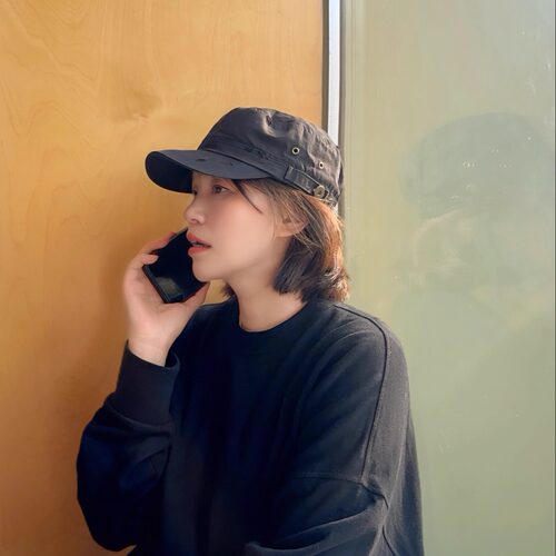 韩国做旧平顶帽子女春秋潮流时尚