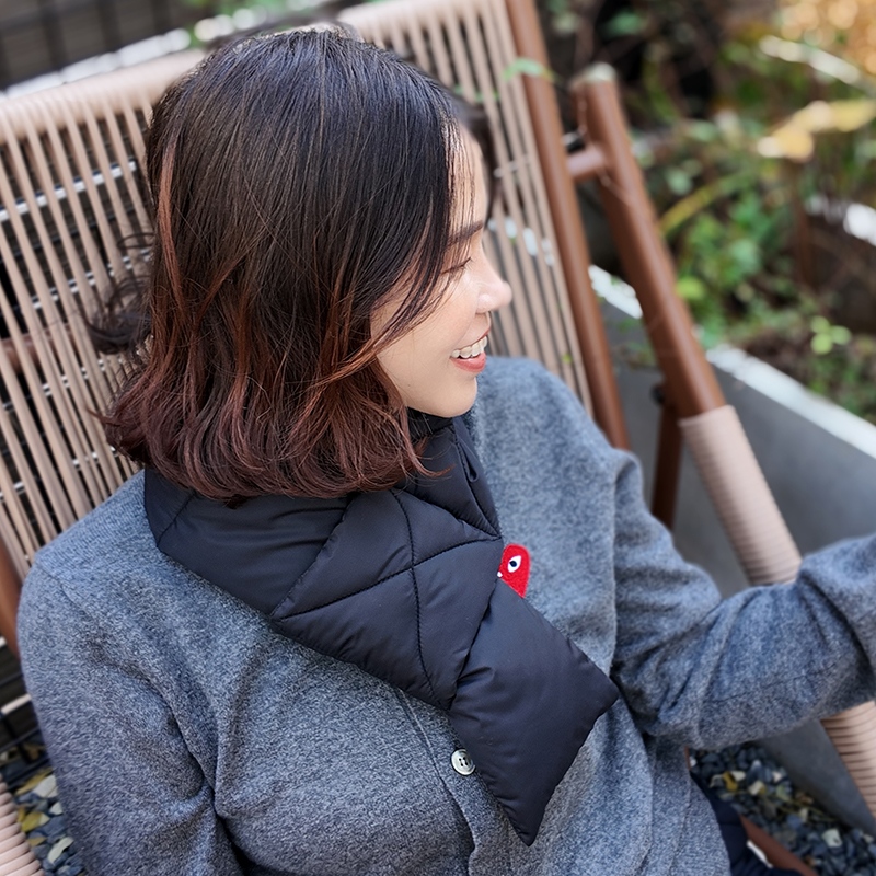 冬季简约百搭加厚保暖摇粒绒围巾