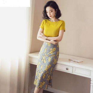 大码女装胖mm夏装新款半身裙两件套胖妹妹上衣遮肚显瘦套装藏肉仙