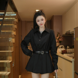 衬衫 先锋 裙两件套 长袖 女88280 磊磊 高腰A字短裤 时尚