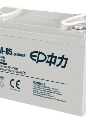 中力叉车配件6-GFM-85AH电瓶65A小金刚电瓶叉车电瓶12V胶体电池