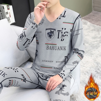 男士保暖内衣德绒加厚套装