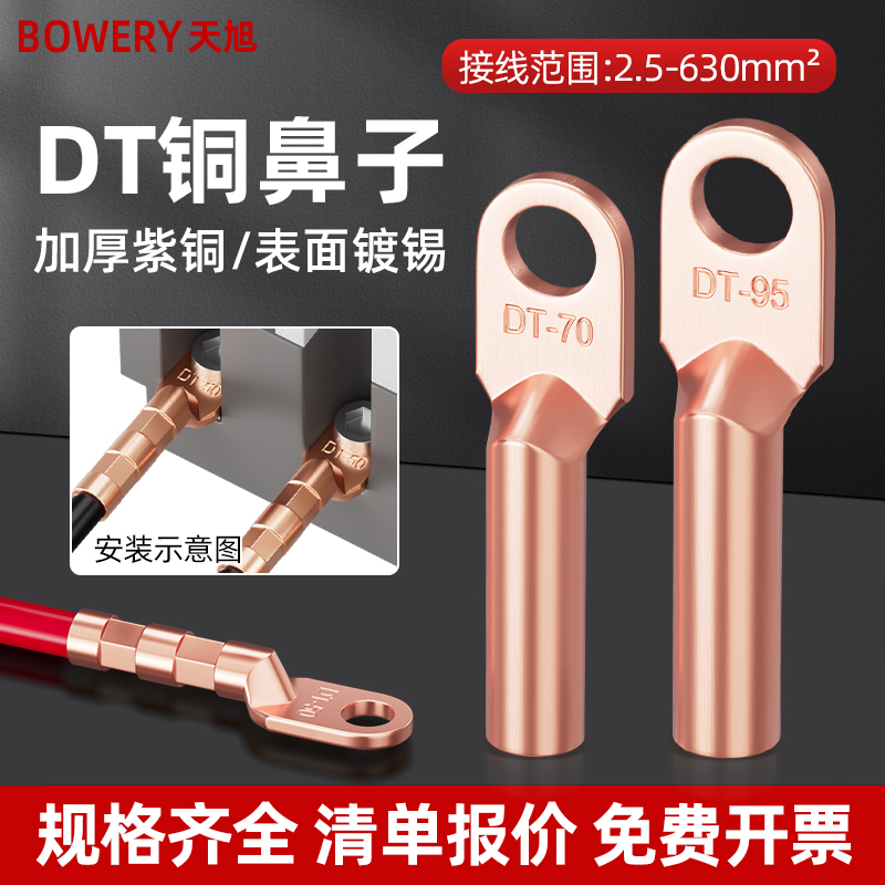 加厚紫铜工厂直销DT铜鼻子