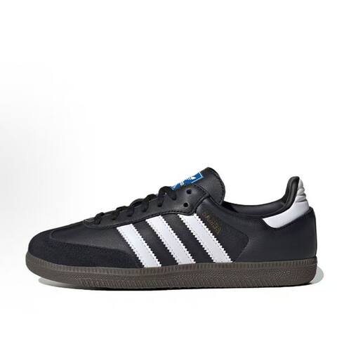 adidas originals SAMBA OG 百搭防滑耐磨儿童板鞋 黑白色IE3676