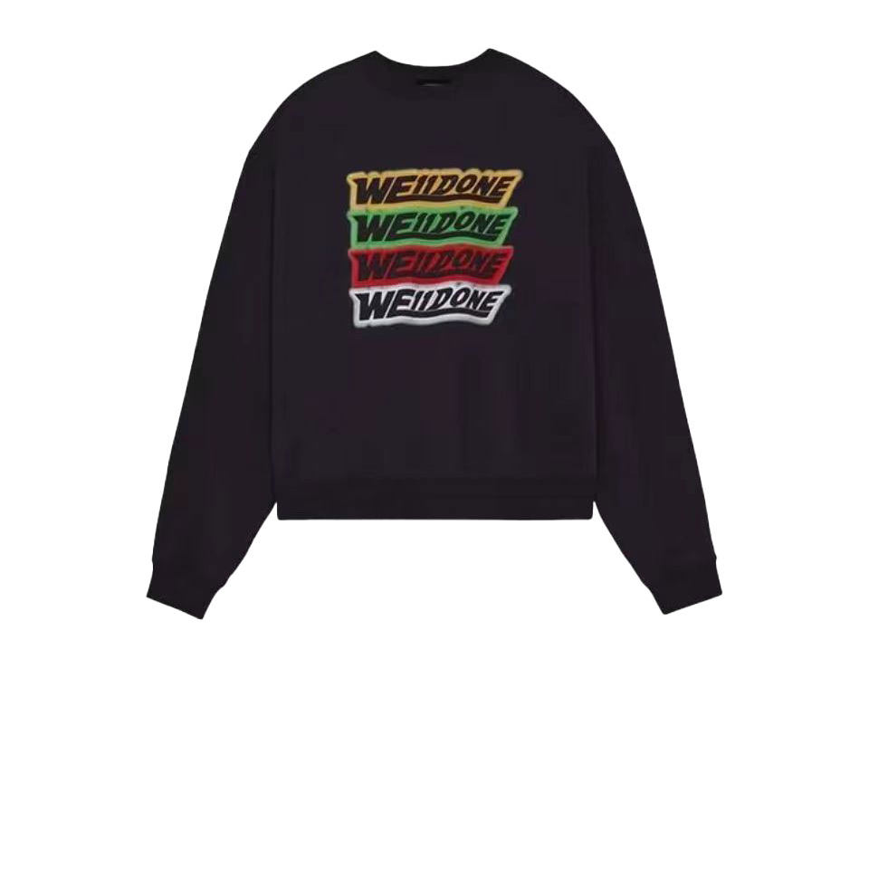 WE11DONESS22水洗做旧套头卫衣