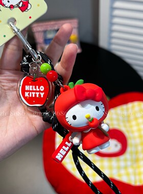 凯蒂猫hellokitty苹果系手绳挂件