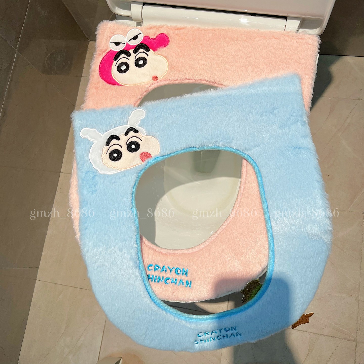 包邮】可爱卡通四季通用马桶垫坐便器垫子粘扣式马桶垫圈毛绒坐垫