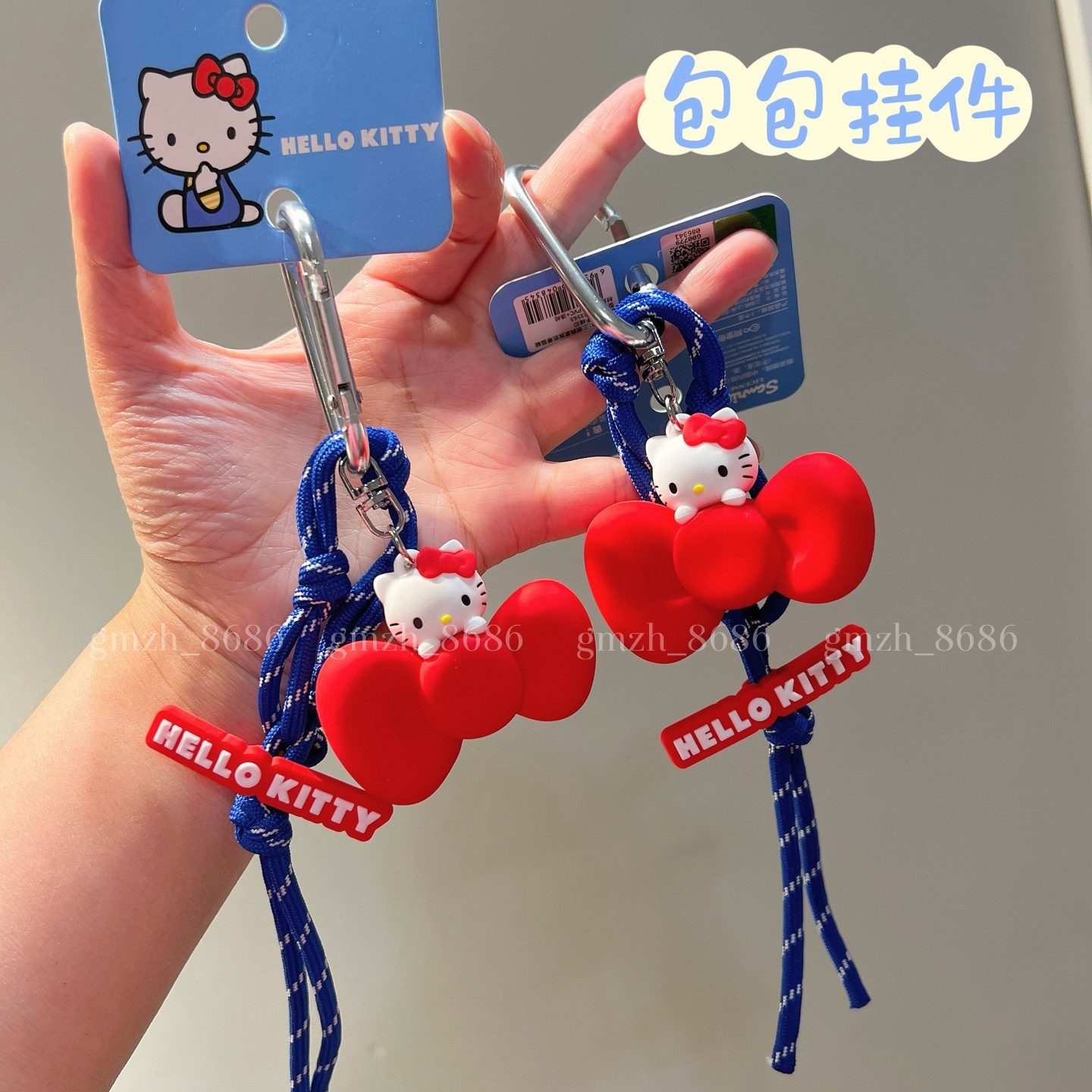 正版精致凯蒂猫可爱蝴蝶结钥匙扣