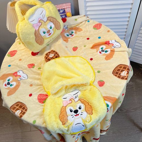 可爱小狗手拎空调被毯子二合一