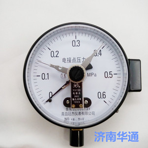 YX-150青岛冠杰电接点压力表10VA上下限控制压力开关控制器水表