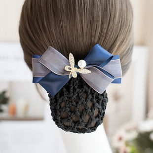 头花女网兜护士职业工作发网空姐盘头发专用头饰银行上班盘发发饰