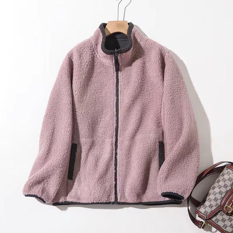 暖炉颗粒!冬新款双穿羊毛颗粒暖绒保暖简约防风立领厚外套7718-1,女装/女士精品,短外套,淘宝优惠券,粉丝福利购,淘宝优惠卷