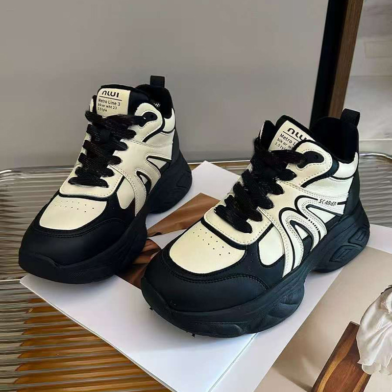 【日常百搭】冬季新款真皮加绒舒适软底运动鞋百搭休闲老爹鞋6810,女鞋,时尚休闲鞋,淘宝优惠券,粉丝福利购,淘宝优惠卷