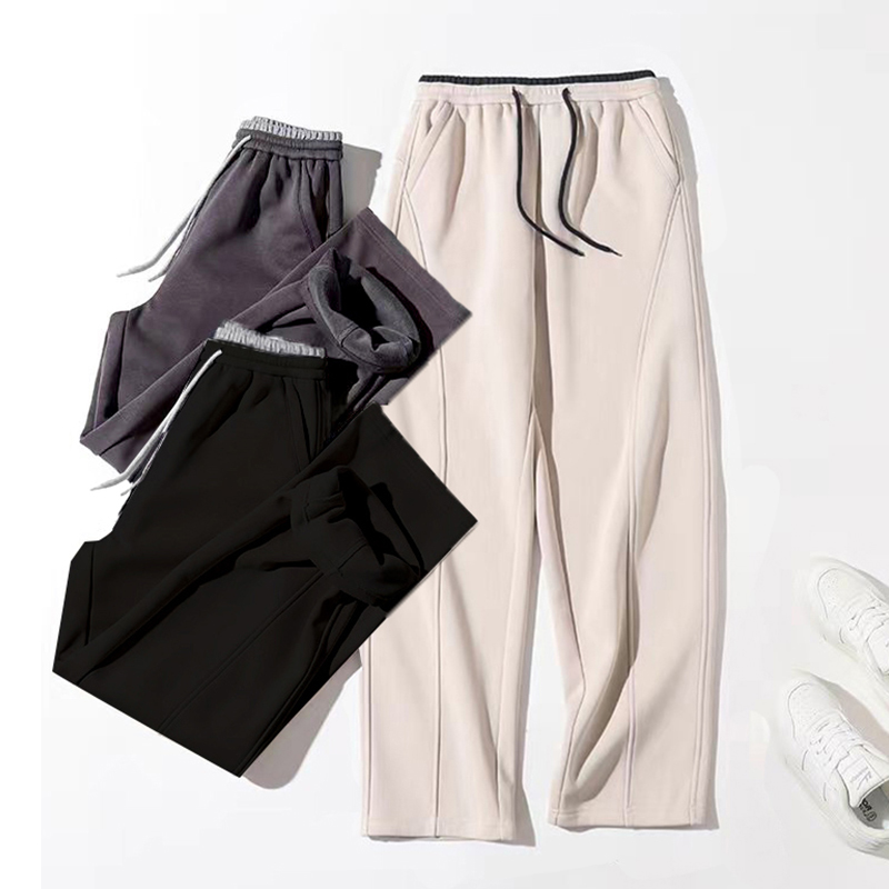 一条过冬！25冬新款加绒保暖显瘦直筒裤舒弹好穿抗风阔腿裤7587-2