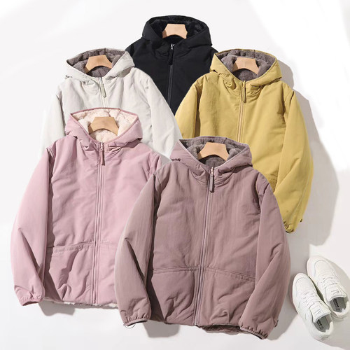 进阶暖阳！两面穿冬新款超保暖派克棉服防风宽松连帽厚外套7701-1