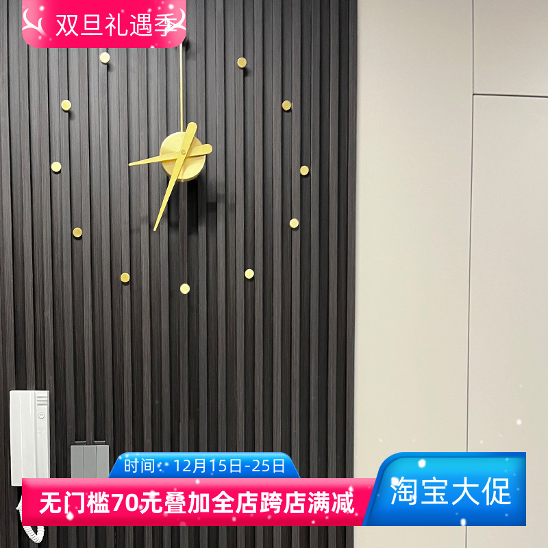 现代简约轻奢全铜家用个性挂钟表