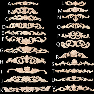 背景墙装 饰木花 花片 东阳木雕实木雕花欧式 家具柜门角花贴花门花
