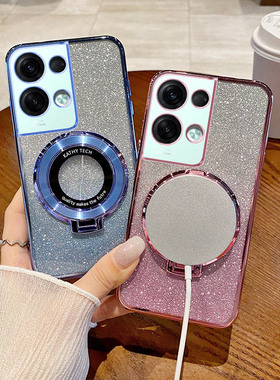 适用OPPOPHM110手机壳硅胶女PGW110新款透明pgx110保护套卡通磁吸支架phm110可爱套OPPOreno9pro十5G全包软边