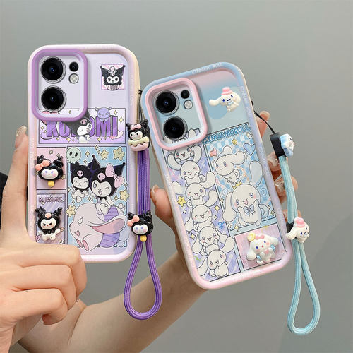 适用OPPO Reno13F 4G/5G海外版手机壳新款Reno13FS 5G男女CPH2699防摔硅胶CPH2701保护套送钢化膜卡通可爱